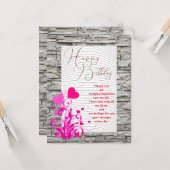 Carte Anniversaire de Lover (Devant/Arrière en situation)