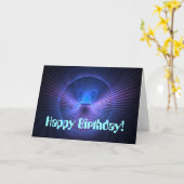 Carte Anniversaire de l'ultraviolet (Fleur jaune)
