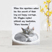 Carte Anniversaire de M. Wiggles' (Fleur jaune)