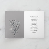 Carte Anniversaire de magnifiques nuances de fleurs gris (Intérieur)