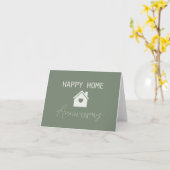 Carte Anniversaire de Maison Verte Heureuse Immobilier (Fleur jaune)