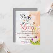 Carte Anniversaire de Maman (Devant/Arrière en situation)