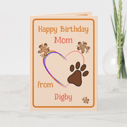 Carte Anniversaire de maman du chien (Devant)