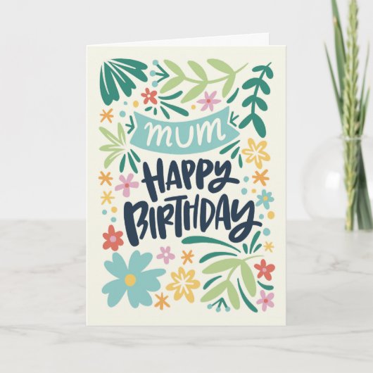 Carte Anniversaire de maman en été (Devant)