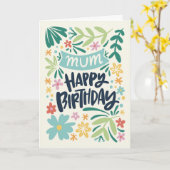 Carte Anniversaire de maman en été (Fleur jaune)