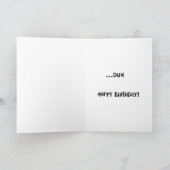 Carte Anniversaire de "Man Cave" (Intérieur)