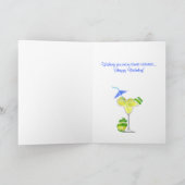 Carte Anniversaire de margarita de tennis joyeux (Intérieur)