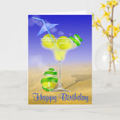 Carte Anniversaire de margarita de tennis joyeux (Fleur jaune)