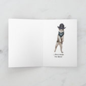 Carte Anniversaire de mari de chat drôle personnalisable (Intérieur)