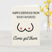 Carte Anniversaire de Mari Drôle Hommes Petit Ami Lui An (Fleur jaune)