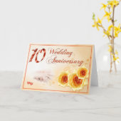 Carte Anniversaire de mariage 10 (Fleur jaune)