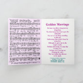 Carte Anniversaire de mariage 50 avec un poème (Intérieur)