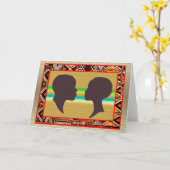 Carte Anniversaire de mariage africain (Fleur jaune)