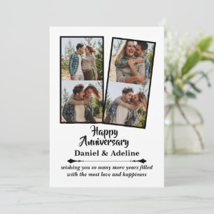 Carte Anniversaire de Mariage Amour 4 Collage Photo Coup