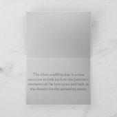CARTE ANNIVERSAIRE DE MARIAGE ARGENT (Intérieur)