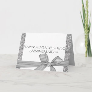 CARTE ANNIVERSAIRE DE MARIAGE ARGENT