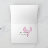 Carte anniversaire de mariage avec champagne et rose bla (Intérieur)