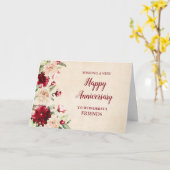 Carte Anniversaire de mariage d'amis bourguignons (Fleur jaune)