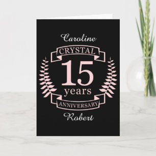Carte Anniversaire de mariage de cristal 15 ans