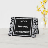 Carte Anniversaire de mariage de jubilé de diamant (Fleur jaune)