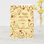 Carte Anniversaire de mariage de mon fils et de ma belle (Fleur jaune)