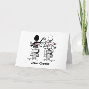 Carte Anniversaire de mariage de moto de motard