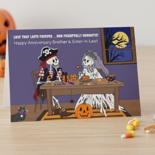 Carte Anniversaire de mariage d'Halloween frère et belle