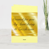 Carte Anniversaire de mariage d'or (Dos)