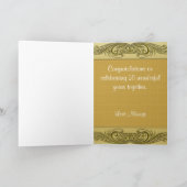 Carte Anniversaire de mariage d'or de rouleaux (Intérieur)