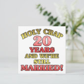 Carte Anniversaire de mariage drôle 20 ans (Debout devant)
