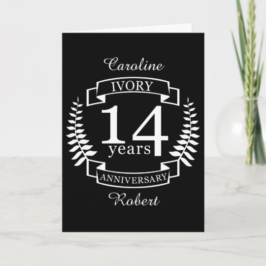 Carte Anniversaire De Mariage En Ivoire 14 Ans Zazzle Be