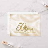 Carte Anniversaire de mariage en or (Devant/Arrière en situation)