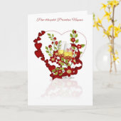 Carte Anniversaire de mariage gallois avec fleurs de cha (Fleur jaune)