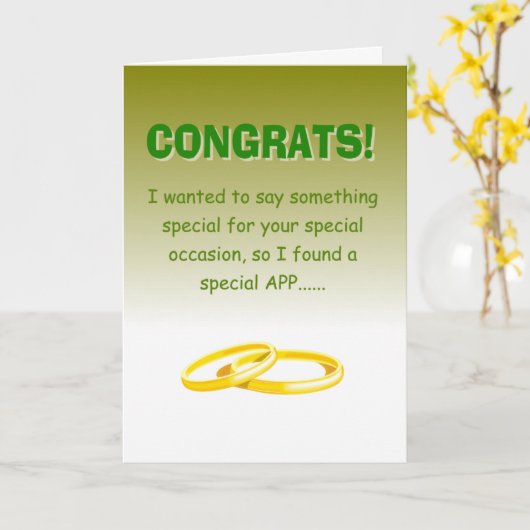 Carte anniversaire de mariage heureux (Fleur jaune)