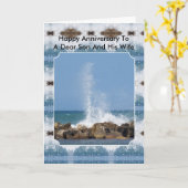 Carte Anniversaire de Mariage personnalisé de Ocean Son (Fleur jaune)
