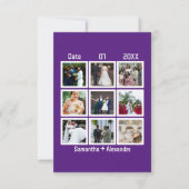 Carte Anniversaire de mariage personnalisé moderne 9 pho (Devant)