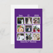 Carte Anniversaire de mariage personnalisé moderne 9 pho (Devant / Derrière)