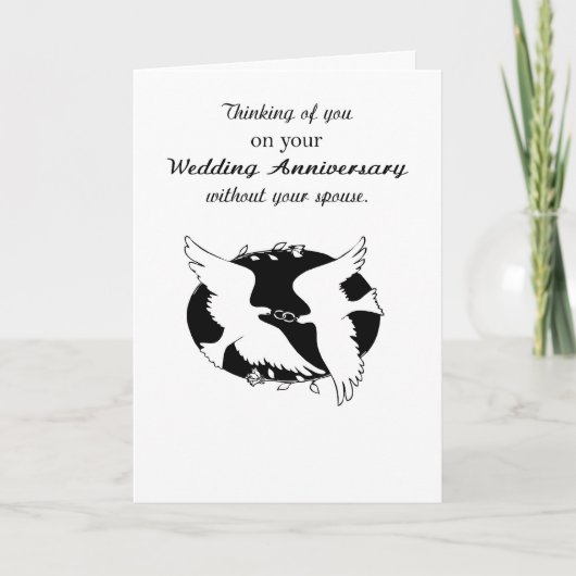 Carte Anniversaire de mariage sans souvenirs du conjoint (Devant)