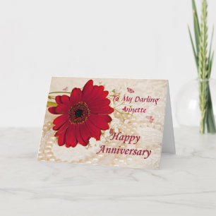Carte Anniversaire de mariage, une fleur de marguerite