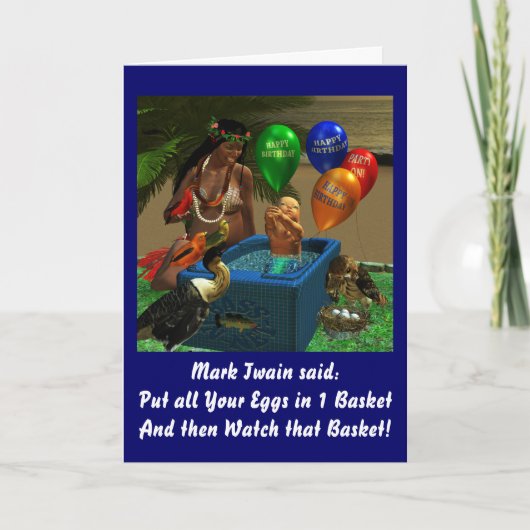 Carte Anniversaire de Mark Twain (Devant)