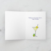 Carte Anniversaire de Martini de tennis joyeux (Intérieur)