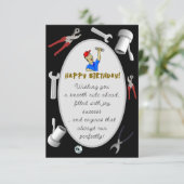 Carte anniversaire de Mechanic (Debout devant)