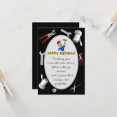 Carte anniversaire de Mechanic (Devant/Arrière en situation)