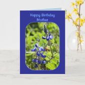 Carte Anniversaire de mère de Bluebonnets de Texas (Fleur jaune)