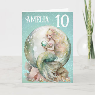 Carte Anniversaire de Mermaid