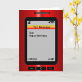 Carte Anniversaire de message textuel joyeux (Fleur jaune)