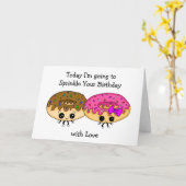 Carte Anniversaire de mignonne Donut Pun (Fleur jaune)