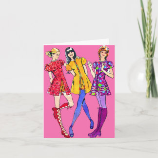 Carte Anniversaire de mini-jupes et de mini-shorts