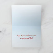 Carte Anniversaire de moineau d'arbre (Intérieur)