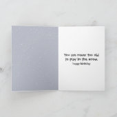 Carte Anniversaire de motoneige (Intérieur)